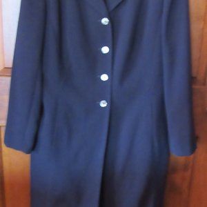 Woman's Navy Gambler Suit 3/4 Coat w Pants Fully Lined Size 12 from Dress Barn